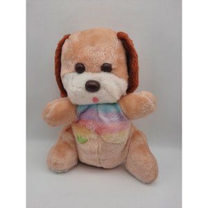 Vintage Soft Things Plush Puppy Dog Striped Pastel Vest 12"